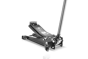 ‎STAHLWERK STAHLWERK Hydraulischer Wagenheber WHF-30 ST mit 3 t Tragkraft und Doppelhubkolben, Hubbereich 75-510 mm extra Flacher Rangierwagenheber | Autoheber für Kfz Reifenwechsel