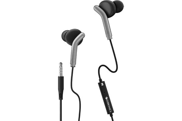 ZEBRONICS BRO 3.5mm Wired Earphones, in-Line MIC, Deep Bass, 1.2m Strong and Long Lasting Cable, Light Weight, Compatible wit