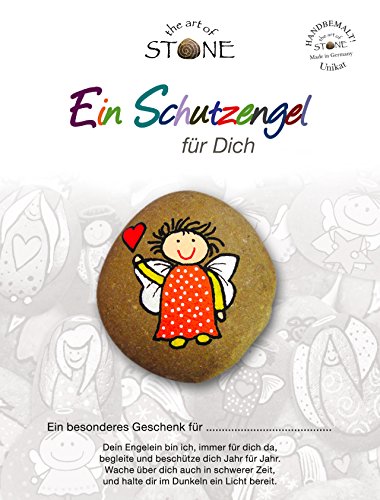 Schutzengel für Dich - Serie 3,2 - Motiv 12 Handbemalter Naturstein "Unikat" Mehr bemalte Steine finden Sie wenn Sie im Suchfeld bei Amazon "The Art of Stone" eingeben.