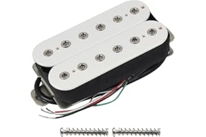 FLEOR Micro chevalet pour guitare électrique Alnico 5 Micros Humbucker à double bobinage - Blanc