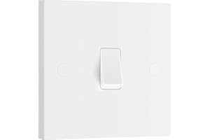 BRITISH GENERAL BG Electrical - Interruptor de luz (moldeado), color blanco, blanco, 912-0J