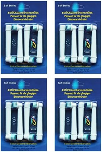 DARTHUB Toothbrush Heads Compatible Electric Replacement for Oral B - Pack of 16