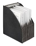 Con 23 compartimentos. Veloflex 4446280 - Revistero archivador (extensible de 6-56 cm, resistente a arañazos, A4), color negro