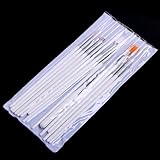 15 Piece Acrylic UV Gel Nail Art Polish Varnish Brush Set White