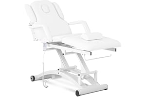 ‎PHYSA WELLNESS & LIFESTYLE Physa Divine Massageliege Kosmetikliege Behandlungsliege (elektrisch, 3 Motoren, 56-86 cm, 3 Zonen, Gesichtsöffnung, inkl. Fernbedienung) Weiß