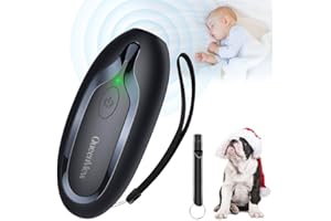 BUBBACARE Anti Aboiement Chien, Dispositif Anti Aboiement Chien Ultrason à Fréquence Variable, Efficacement Anti Aboiement Chien Longue Portée Interieur Exterieur, Wiederaufladbar Boitier Anti Aboiement Chien