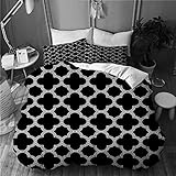 YCHY Parure de lit Adulte,Housse de Couette,Figures de quadrilobe de Conception de modèle de Surface sans Soudure,1 Housse de Couette 200 x 200 CM + 2 Taies d'Oreillers 50 x 75 CM