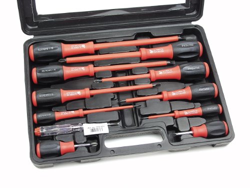 Mannesmann 11-tlg. Schraubendreher-Set im Kunststoffkoffer, M11215