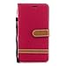 Produktbild Huawei Honor 7X Hülle, Hozor Bookstyle Leder Handyhülle mit Standfunktion Aufklappbar Schutzhülle Denim Flip Case Wallet Cover mit Kartenfächern - Rot