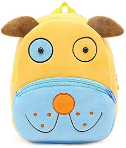 Blue Tree Cute Kids Backpack Toddler Bag Plush Animal Cartoon Mini Travel Bag for Baby Girl Boy 1-6 Years (Cute-Dog)