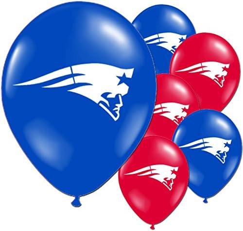 20 Red Blue Patriots American Football Sports Party Printed Latex Balloons