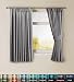 H.Versailtex Solid Thermal Insulated Blackout Pencil Pleat Anti - Mite Curtains for Bedroom with Two Free Tiebacks - Grey, Energy Saving & Noise Reducting, 66" Width x 54" Drop, Set of 2 pieces