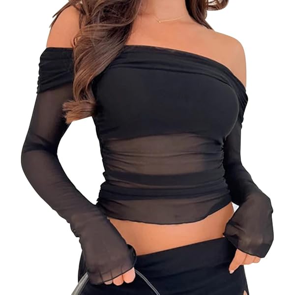 Débardeur Asymétrique GORGLITTER - Épaules Dénudées Et Coupe Tendance Pour Femme