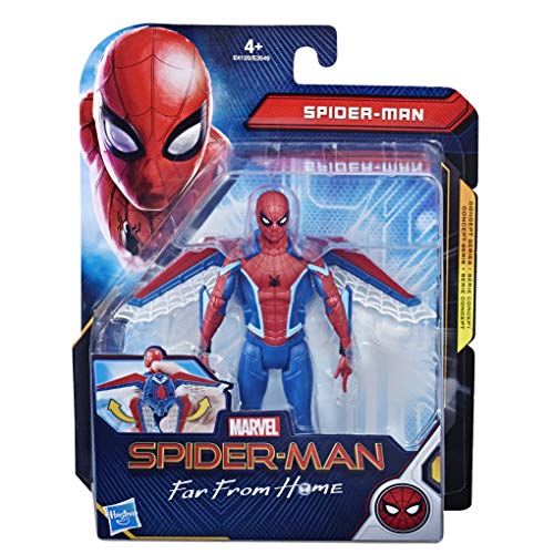Hasbro Marvel Spider-Man- Far from Home Glider Gear Action Figure da 15 cm, con Ali a Acomparsa, Multicolore, E4120ES0