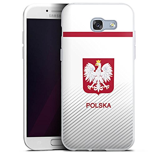Samsung Galaxy A5 2017 Hülle Silikon Case Schutz Cover Polen EM Trikot Fußball Europameisterschaft
