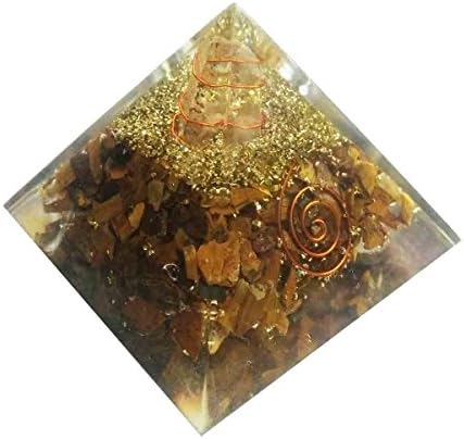 Tiger Eye Stone Pyramid Healing Crystals Reiki Organite Pyramid Reiki Spritual Gift With Red Gift Pouch