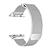 Produktbild Für Apple Watch Serie 4 44mm Armband,Colorful Milanese Magnetverschluss Schließe Mesh Loop Edelstahl iWatch Band Ersatz Armband Armband für Apple Uhrenarmband Series 4 44mm, Silber