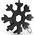 GUJISH Snowflake 18 in 1 Multi Tool - Stainless Steel - Compact, Light Weight, Portable, Waterproof Long Lasting - Perfect for Outdoor Activities Emergency Repairs Gifts - Silver Black Golden