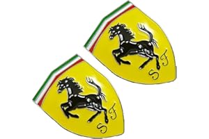 JLWIY PNNNU Distintivo dell'emblema dell'auto per Ferrari Adesivi 3D per Esterni Auto Accessori con Logo Logo ABS per Auto Adesivo per Auto