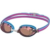 Speedo Unisex Kids Vanquisher 3.0 Mirrored Goggles, Swim, Enhanced Vision Goggles (pack of 1)