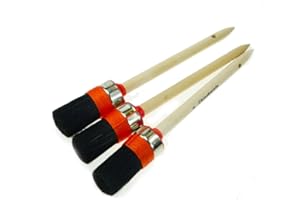 ‎ROTIX ROTIX-93714 3 Stück Maler Ringpinsel Ø 35 mm | Größe 8 | Rundpinsel Lackierpinselschwarze Borste