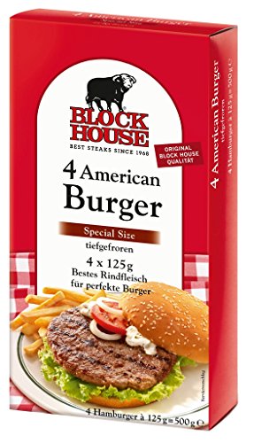 Preisvergleich Produktbild Block House - American Burger Patties Rindfleisch TK - 4St / 500g