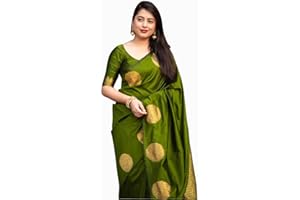 Avantika Fashion Damen Kanjivaram Banarasi Sarees aus reiner Seide, mit Blusenteil