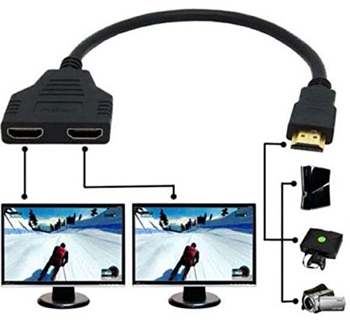 2-Wege-HDMI-Splitter-Kabel. HDMI-Stecker auf 2 HDMI-Buchse. Connect 2 HD-Geräte. - 2