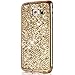 Produktbild kompatibel mit Galaxy S7 Hülle,Luxus Glänzend Glitzer Strass Diamanten Handyhülle TPU Silikon Hülle Case Tasche Weiche Silikon Rückseite Glitzer Schutzhülle für Galaxy S7,Gold