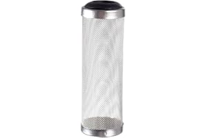 Gwolf Garde de Filtre Maille Protection, Filtre en Acier Inoxydable Entrée Gaine Filtre d'Aquarium Réservoir de Poisson Grille Filtre Protecteur pour Poissons Crevettes Accessoire Aquarium, 12mm