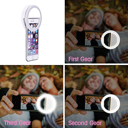 Selfie Light  MindKoo 36 LED Flash Anillo Selfie Clip de Ring Fill Luz Autom  tico Autofoto Speedlite Port  til Mini Spot Luz de Relleno para iPhone 7 6S  Xiaomi 5  Huawei P8  Samsung Note 5  etc