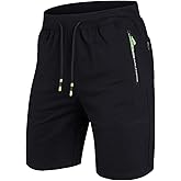 ZOXOZ Shorts for Men Sport with Zipper Cotton Shorts