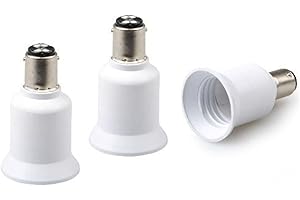 TWDRTDD Conversione Portalampada B15D a E27 Adattatore Adatto Per Lampadine a LED,SBC B15 a Vite SES E27 Lampadina Convertitore Adattatore (Pack of 3)