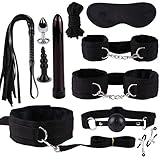 Sexy Suit Plush Set Alternative Bundled Binding Set Nylon Leather Suit, 11 Pieces Set