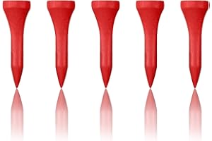 Zivisk Golf Tees Holz - 100 Stück 38mm/ 70mm/ 83mm Bambus Tees (Weiß, Rot, Blau, Gelb, Schwarz, Rosa)