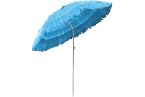 Green Bay Hawaiian Parasol Beach Parasol Patio Garden Umbrella Sun Shade Tilting Blue