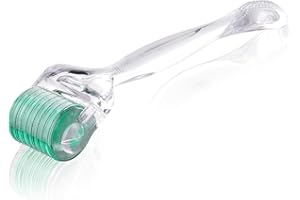 ACWOO Derma Roller, 0.75 mm Rouleau à Microonedling, Rouleau à Beard, Dermaroller Visage Pour Stimule Repousse Cheveux et Croissance De La Barbe, Visage Soin De La Peau, Anti-Wrinkle Vergetures
