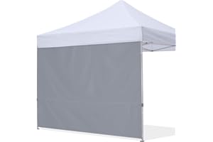 OWENDA Canopy Sunwall, Sidewalls for Canopy Camping Tent, Waterproof Tent Side,Sun Shade and Waterproof Protection Pop Up Gazebos, Tent Sidewalls Outdoor Garden(Grey,200x300cm)