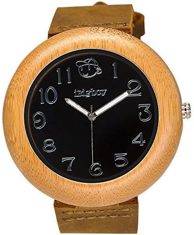 iBigboy Global Wooden Watch China Bamboo Leather Quartz Royal Watch IB-1611Ba