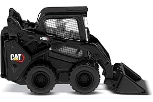 Diecast Masters Caterpillar 242D3 Skid Steer Loader in scala 1:50 + accessori di fissaggio, speciale finitura nera, camion per gatti serie High Line e attrezzature da costruzione, modello da