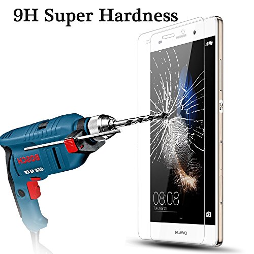 Huawei P8 Lite 2015 Panzerglas Schutzfolie, DOSMUNG[2 Stück] Huawei P8 Lite 2015 Gehärtetem Glas Displayschutzfolie-Ultra Transparenz-Schutz vor Wasser, Öl, Staub und Kratzern - 6