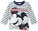 Disney Baby-Boys Mickey Mouse Striped T-Shirt, Blue (Estate Blue/Optic White Stripes), 18 Months