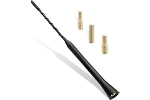 SUHAI 1 Pcs Universal Car Antenna Replacement,AM/FM/DAB Roof Car Radio Aerial Mast Comes With Screws M4 M5 M6,Radio Signal Booster Rod Car Antenna For vehicles(23cm/9 inch Long)