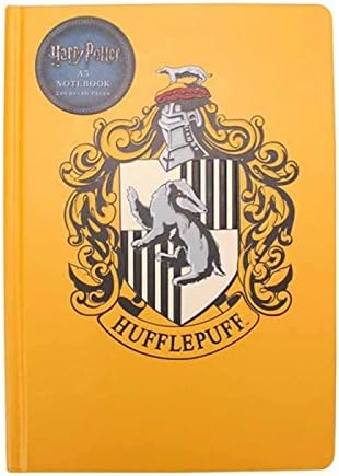Harry Potter Notebook Hufflepuff House Crest Official 240 Pages A5 Yellow One Size