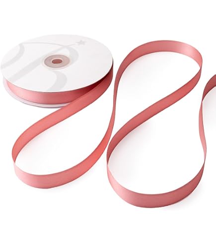 Furlanis Nastro Doppio Raso Rosa Antico 16mm X 25m - Tessuto Italiano Per Bomboniere E Decorazioni