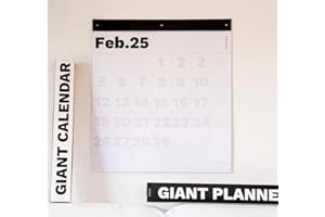 OD OCTÀGONDESIGN OCTÀGON DESIGN | 2025 Giant Wall Planner | Planificador de Pared | Calendario | Piensa en grande, planifica en grandee! | 12 hojas | Tamaño Grande, 69 w x 76 h cm