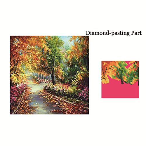 aihome 5D handgefertigt Diamant Rund DIY Stickerei Kreuzstich Home Dekoration Craft Gemälde G:30*30 - 2