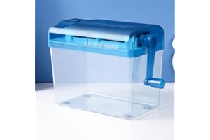 SNAGAROG Distruggi Documenti per Casa Manuale Mini Tritacarta da Ufficio Portatile A6 Distruggidocumenti a Mano con Tappetino Antiscivolo per Distruggere Carta di Piccolo Formato Biglietti Ricevute