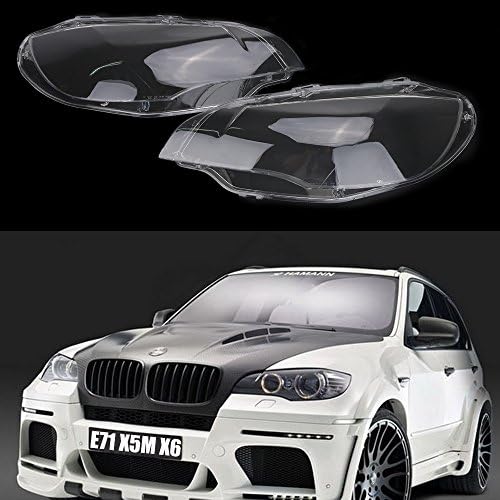 E71 X5M X6 Headlight Lens Shell Cover Headlamp Protector Replacement