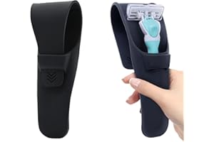 ZLXFT Funda para Maquinilla,Funda Maquinilla,Estuche De Maquinilla De Afeitar,Funda De Silicona para Maquinilla De Afeitar,Protector De Bolsa De Afeitar,Negro